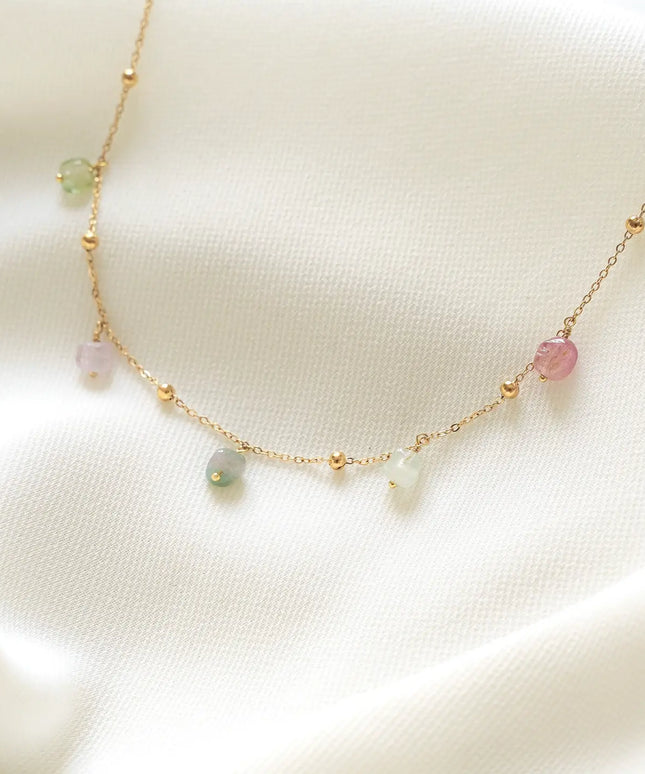 Tourmaline Stones Necklace - Minimalist Jewellery