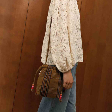 Tartan Bucket Crossbody Bag