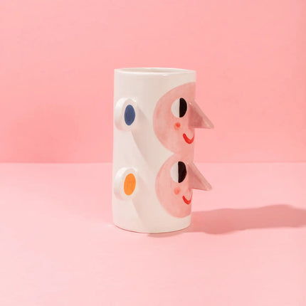 Vaso in ceramica bifacciale