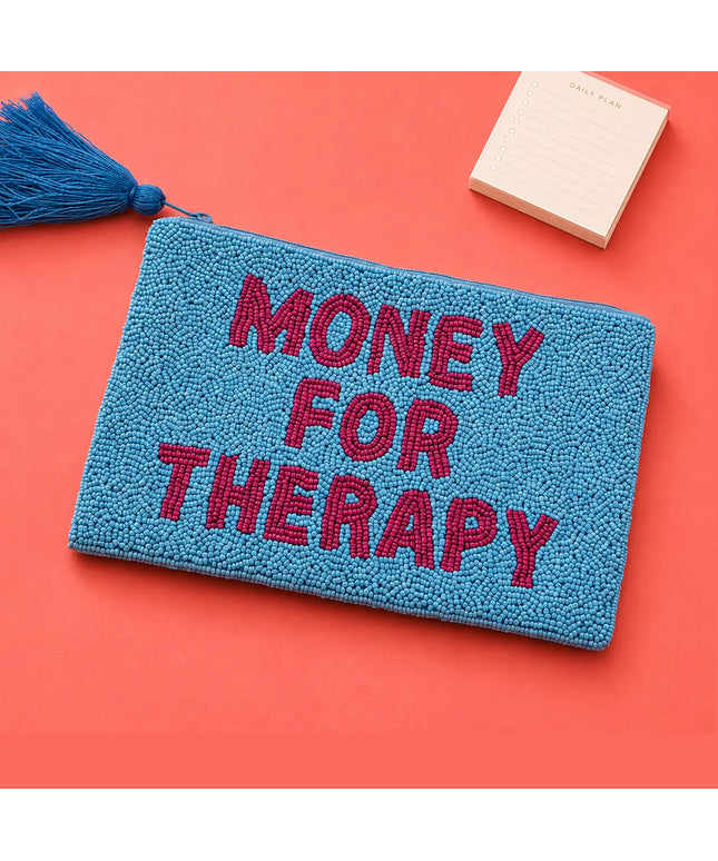 Hand-Beaded Maxi Wallet - Money For Therapy
