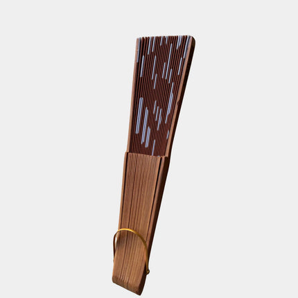 Polka Dot Hand Fan — Textile & Wood | Decorative & Wearable Fan