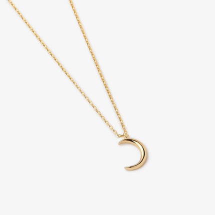 Gold Moon Pendant Necklace – 18k Gold Plated, Waterproof
