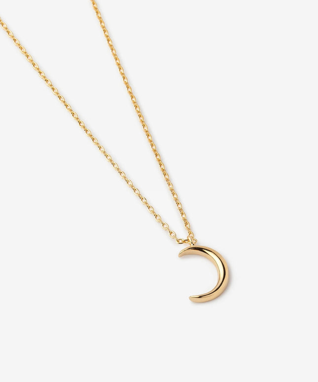 Gold Moon Pendant Necklace – 18k Gold Plated, Waterproof