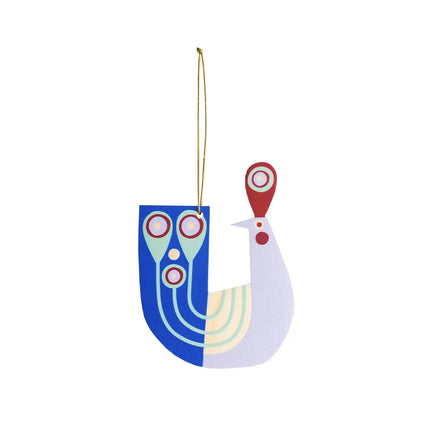 Peacock Wooden Christmas Hanger
