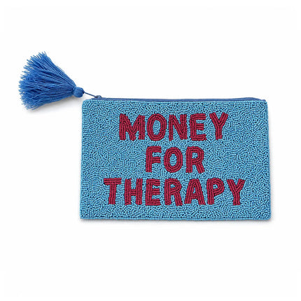 Hand-Beaded Maxi Wallet - Money For Therapy