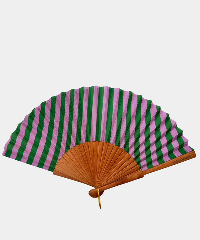 Lines Hand Fan — Textile & Wood | Decorative & Wearable Fan