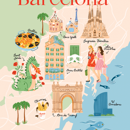 Lámina artística A4 - Barcelona