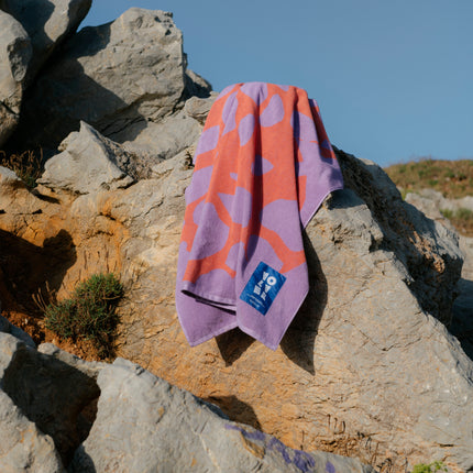 Lava Beach Towel - Purple / Orange