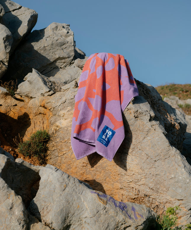 Lava Beach Towel - Purple / Orange