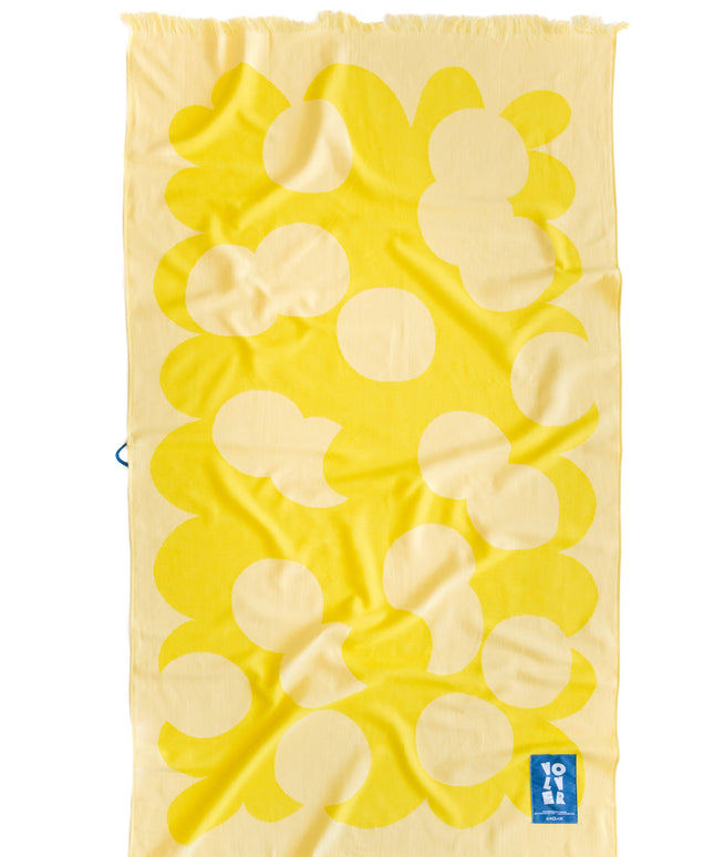 Drops Beach Towel & Blanket- Fluorescent Yellow