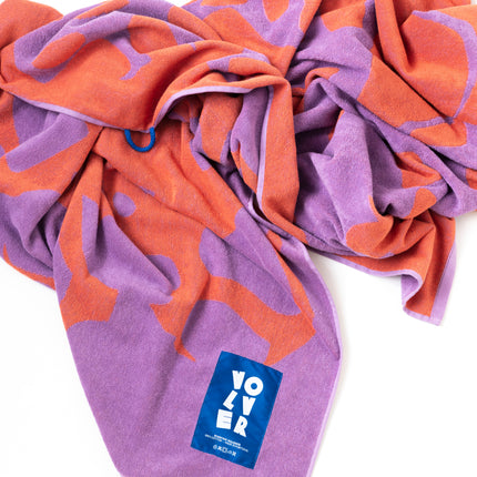 Lava Beach Towel - Purple / Orange