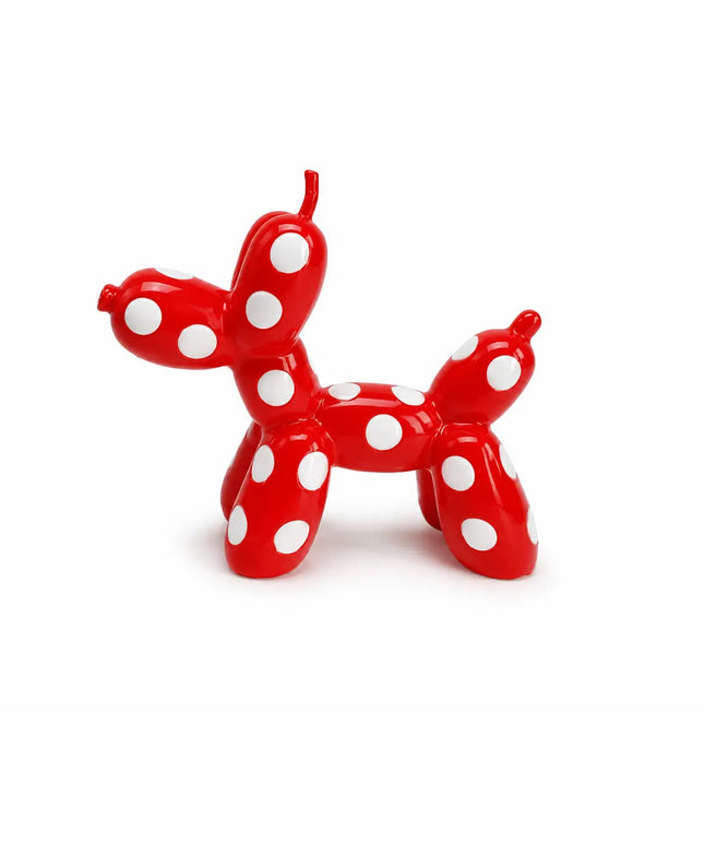 Seville Polka Dot Balloon Dog Decorative Candle - Red