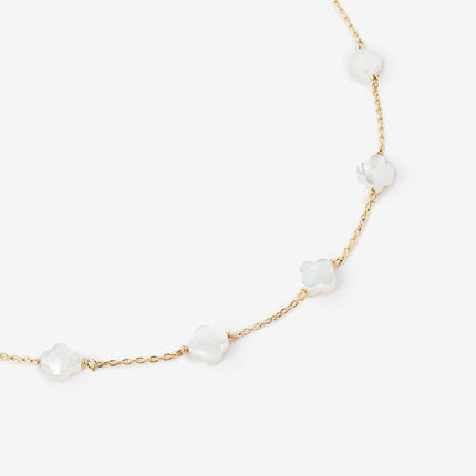 18k Gold-Plated & White Mother of Pearl