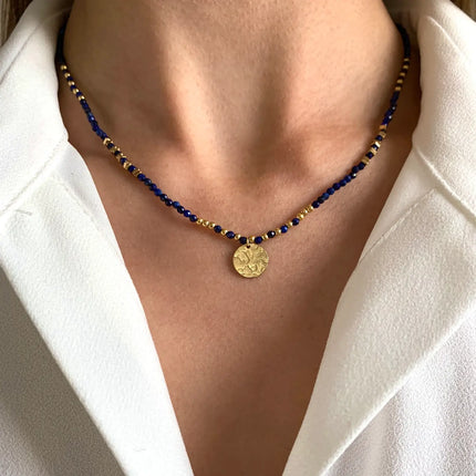 Necklace with Natural Lapis Lazuli Stones