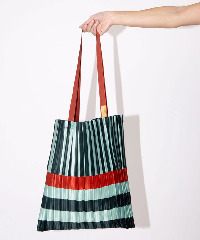 Satin Pleated Bag Smeralda